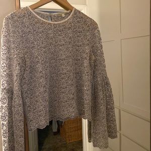 Gianni Bini Lace top w/ bell sleeves